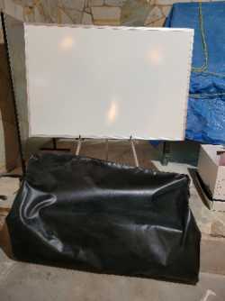White board with easel