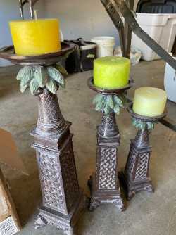 Three candle holders 