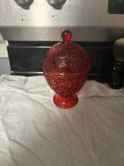 Red candy dish 