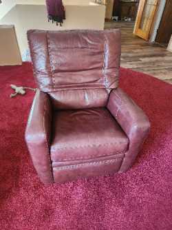 Leather recliner