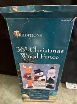 Christmas wooden fence 